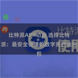 比特派APP功能 选择比特派：最安全便捷的数字资产钱包