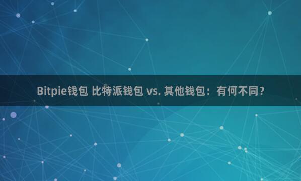 Bitpie钱包 比特派钱包 vs. 其他钱包：有何不同？