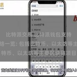 比特派交易 比特派钱包支持的区块链网络一览: 包括比特币、以太坊等主要区块链项目