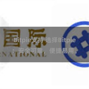 Bitpie支持 选择Bitpie：安全可靠，便捷易用。