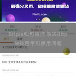 Bitpie钱包直连 解决Bitpie钱包常见使用问题