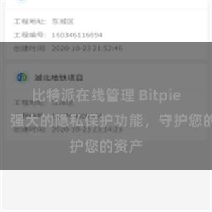 比特派在线管理 Bitpie钱包：强大的隐私保护功能，守护您的资产