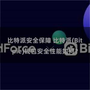 比特派安全保障 比特派(Bitpie)钱包安全性能如何？