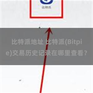 比特派地址 比特派(Bitpie)交易历史记录在哪里查看？