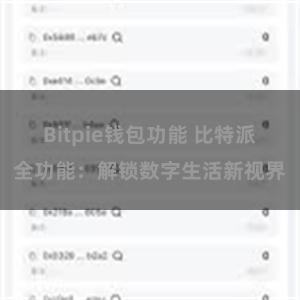 Bitpie钱包功能 比特派全功能：解锁数字生活新视界