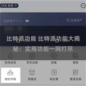比特派功能 比特派功能大揭秘：实用功能一网打尽